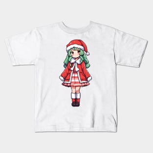 Cute Anime Chirstmas Girl Kids T-Shirt